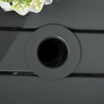 Patio End Table With Umbrella Hole And Steel Frame