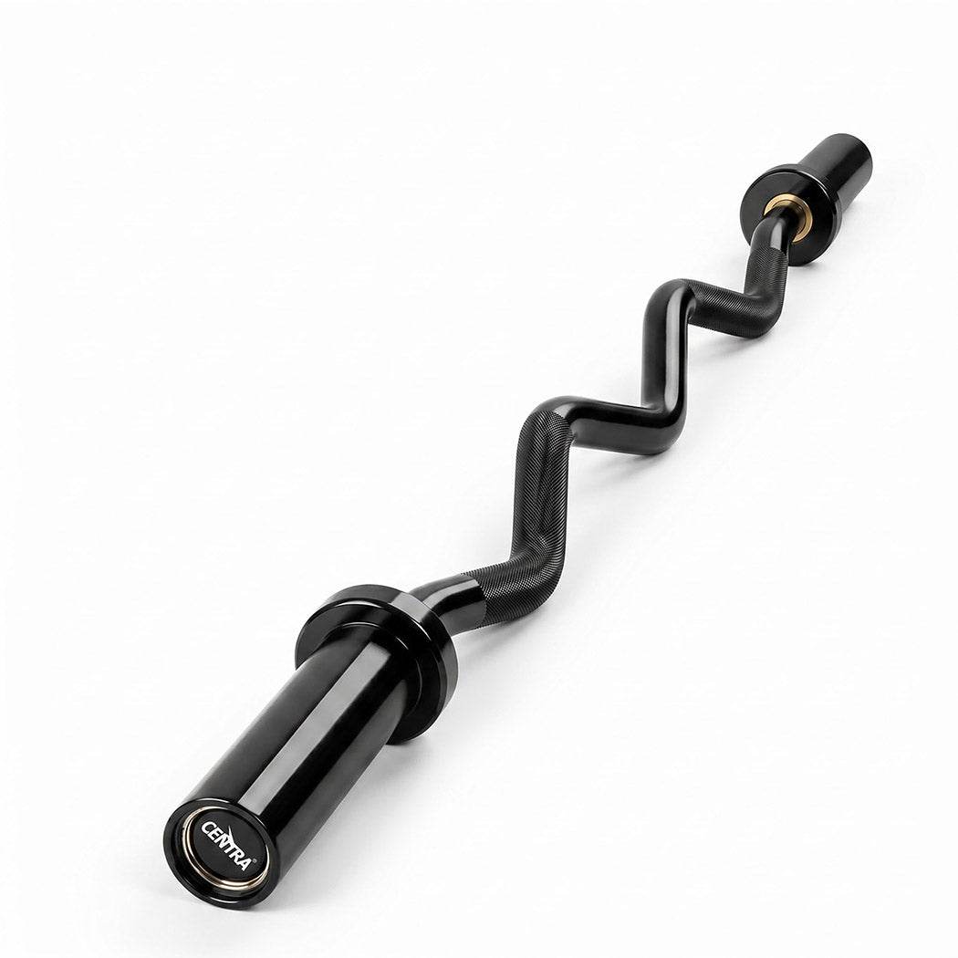Centra Ez Curl Bar Olympic Barbell 120cm Weight Bar Strength Training 367kg