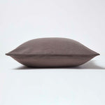 Cotton Rajput Ribbed Cushion Cover | 45cm x 45cm | Charcoal Grey
