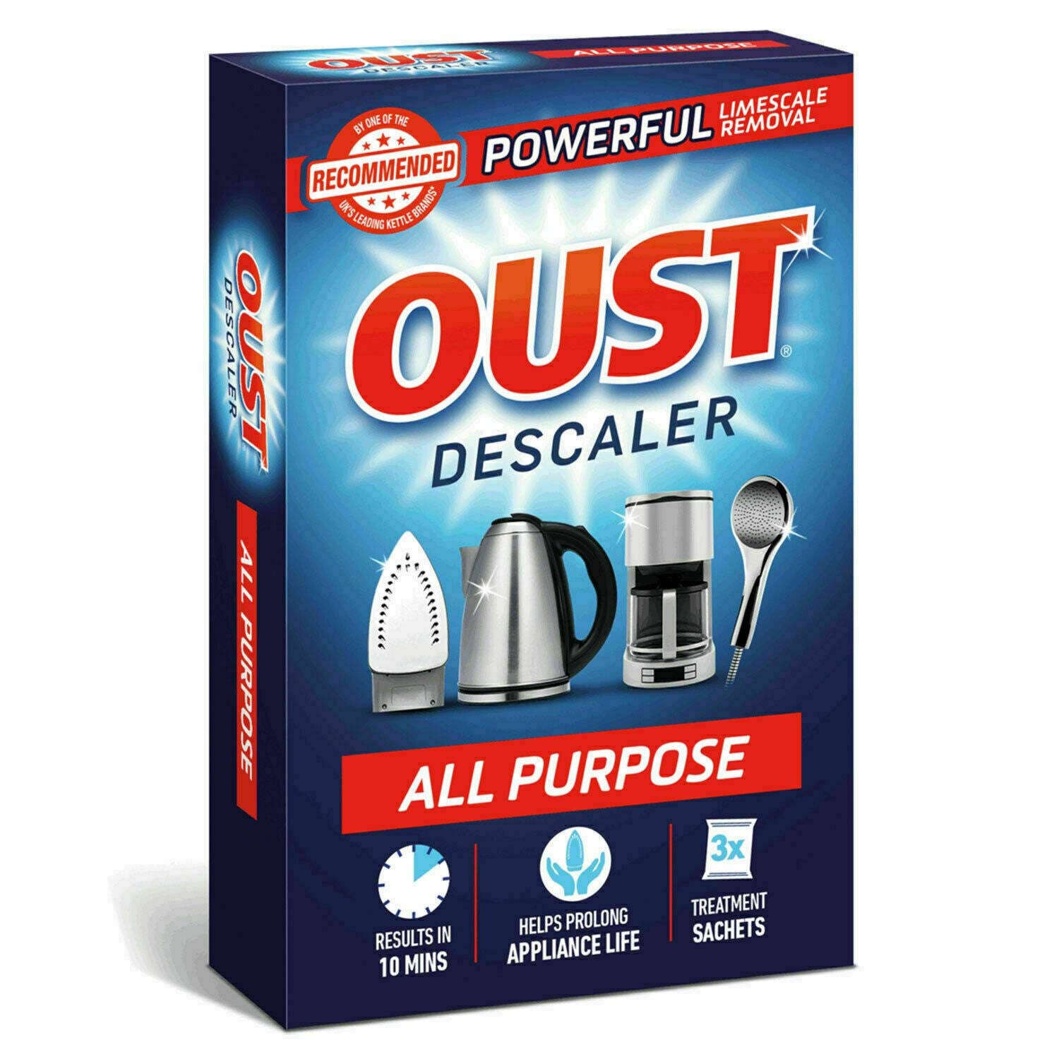 All-purpose Descaler Limescale Remover, 3 Sachets