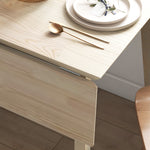 Folding Dining Table For Small Space Wood Drop Leaf Table | Natura
