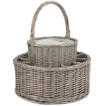 Chilled Drinks Picnic Wicker Basket With 12 Glasses