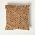 Sofia Pleated Velvet Cushion | 45cm x 45cm | Taupe