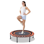 HOMCOM 40" Mini Round Fitness Trampoline, Aerobic Bouncer, Orange