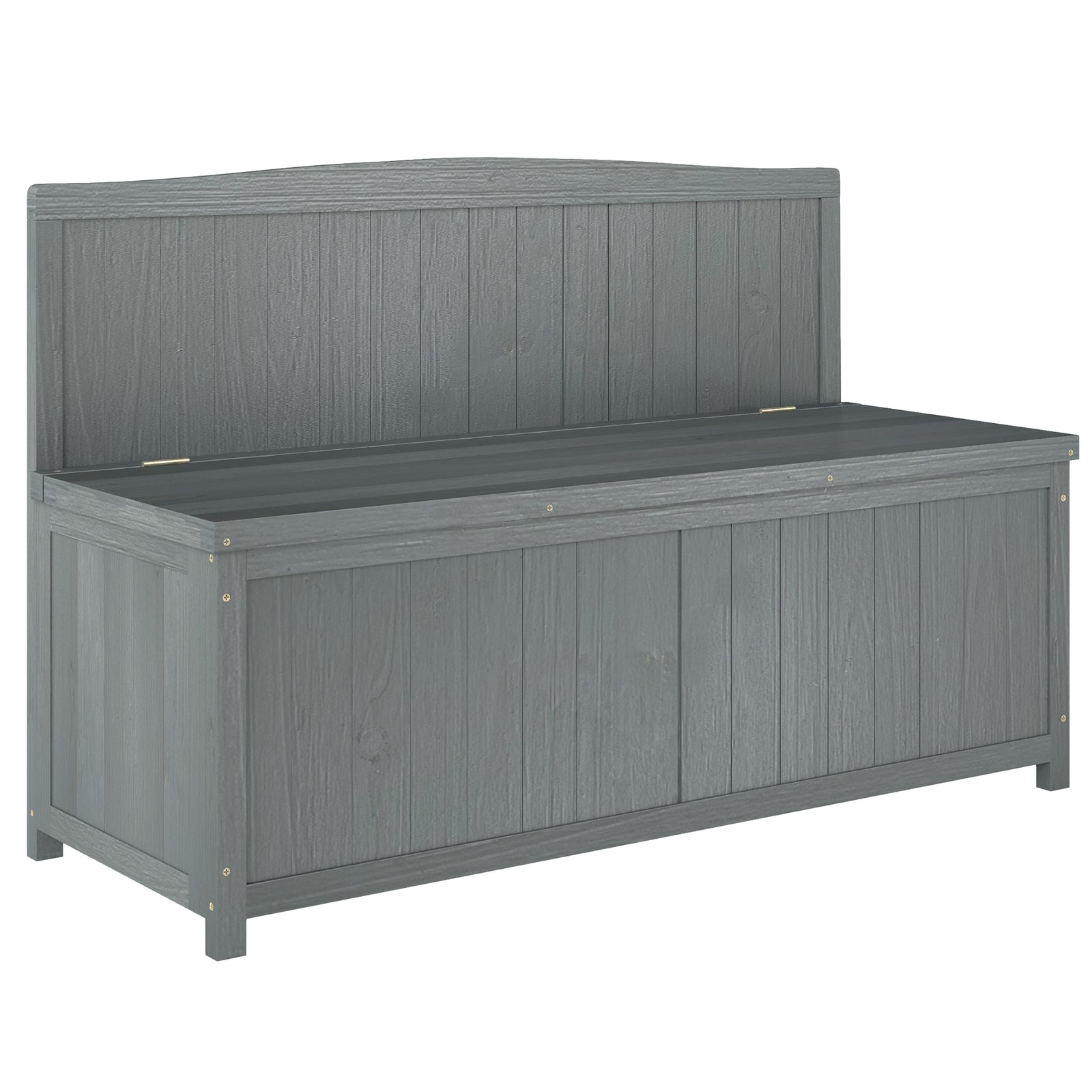 Wood Storage Bench For Patio, Outdoor Garden Seating