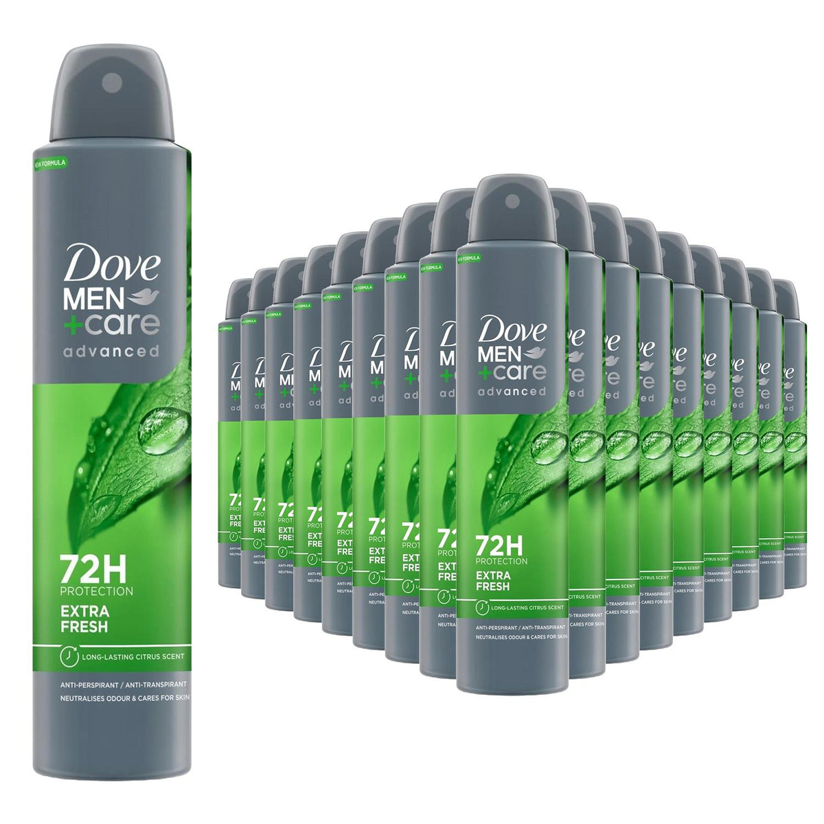 Men+care Antiperspirant Advanced Extra Fresh 72h Protect Deo, 200ml | Set of 18