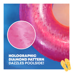 Diamond Print Inflatable Pool Float Ring | Pink