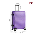 Lightweight Hardside Travel Suitcase With Spinner Wheels | Purple