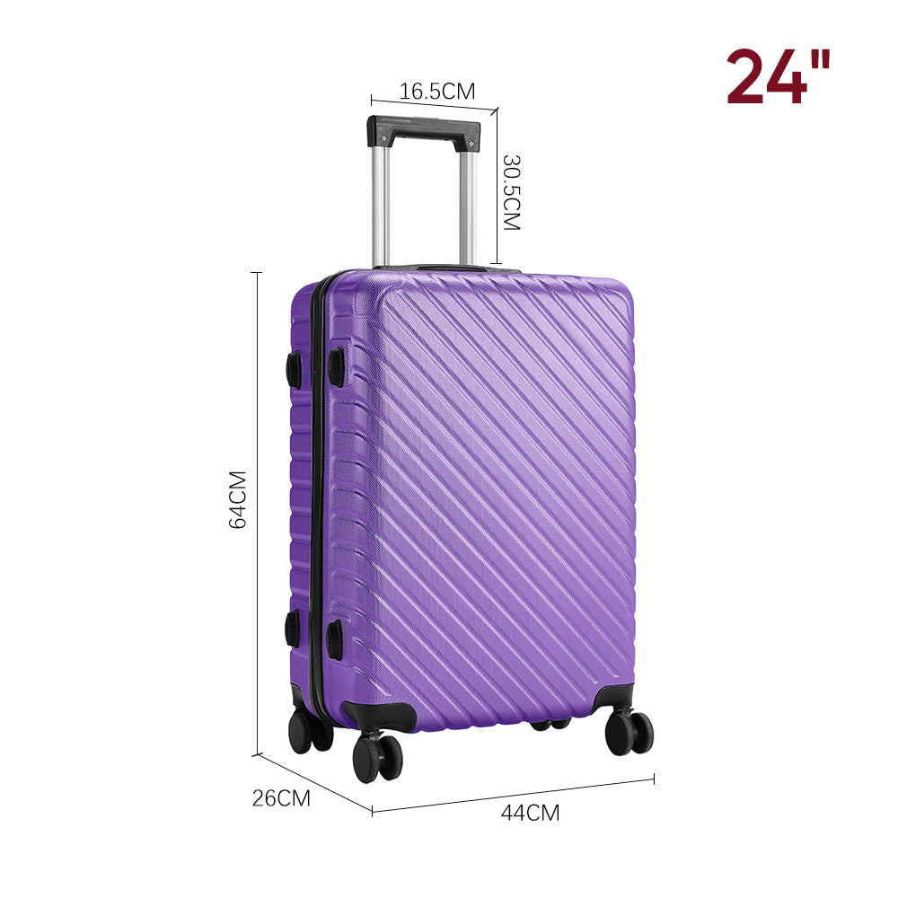 Lightweight Hardside Travel Suitcase With Spinner Wheels | Purple
