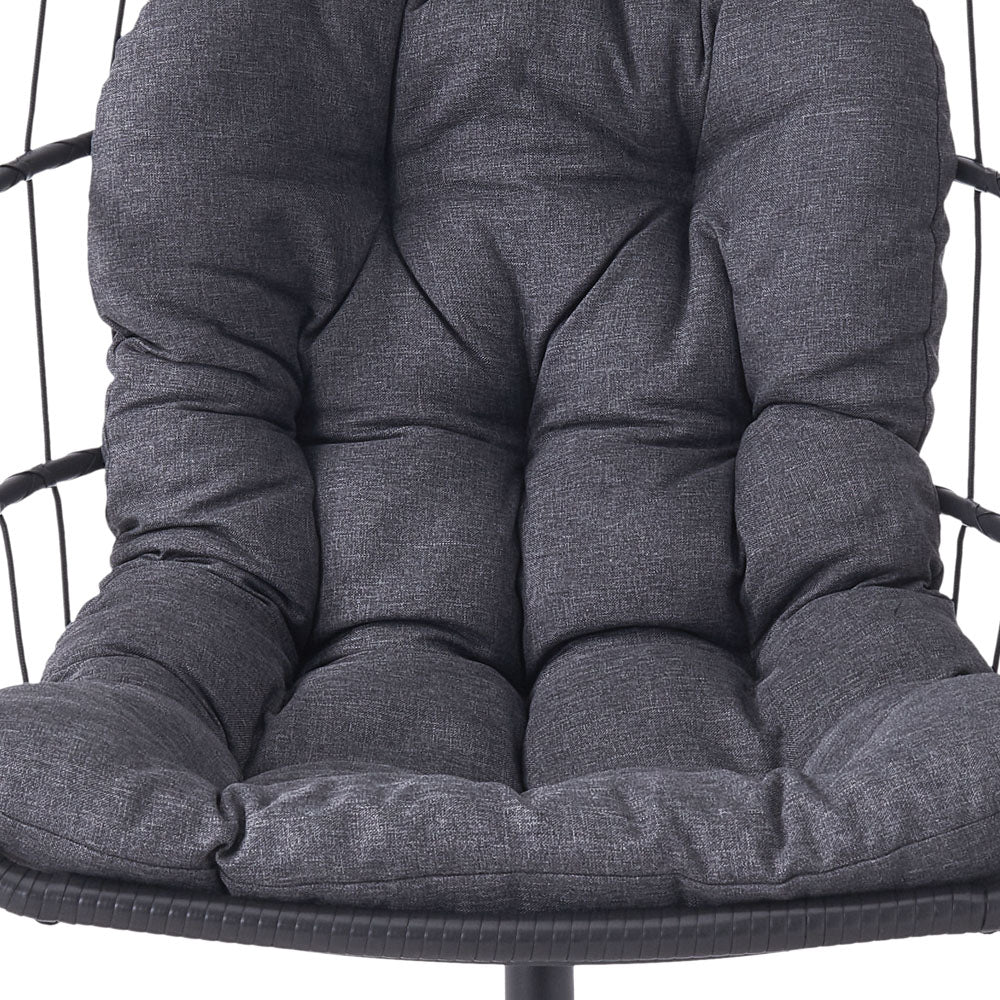 Egg-shaped Hanging Chair With Soft Cushion & Headrest