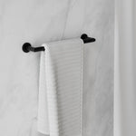 Towel Rail, Black Matt, Wall-mounted, 40 Cm. Collection Kubic