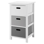 Livivo Nina 3 Drawer Storage Unit - White/grey