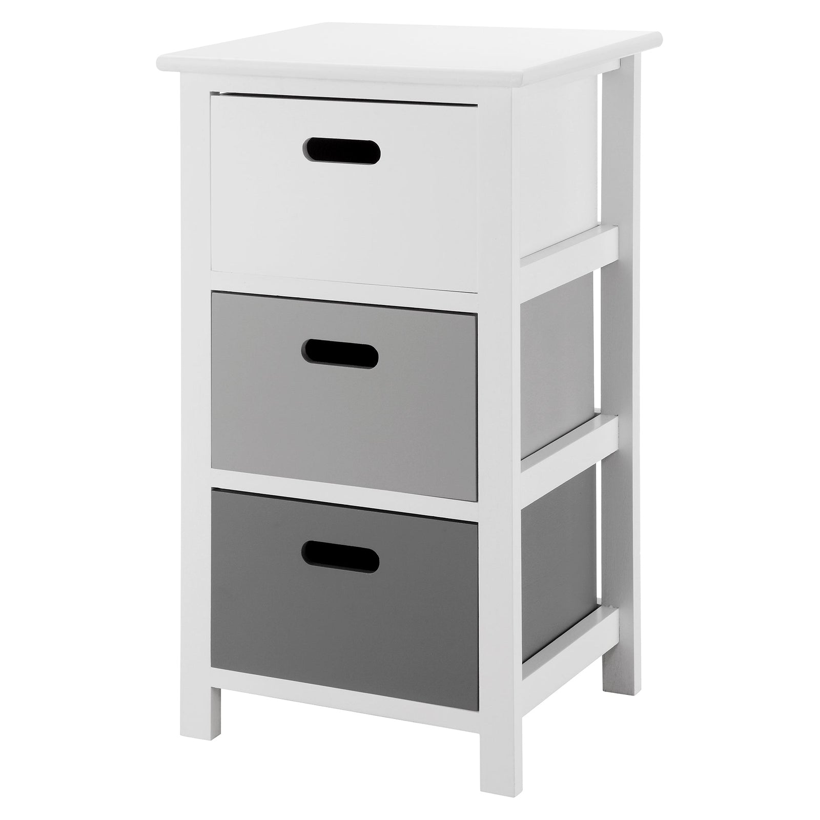 Livivo Nina 3 Drawer Storage Unit - White/grey