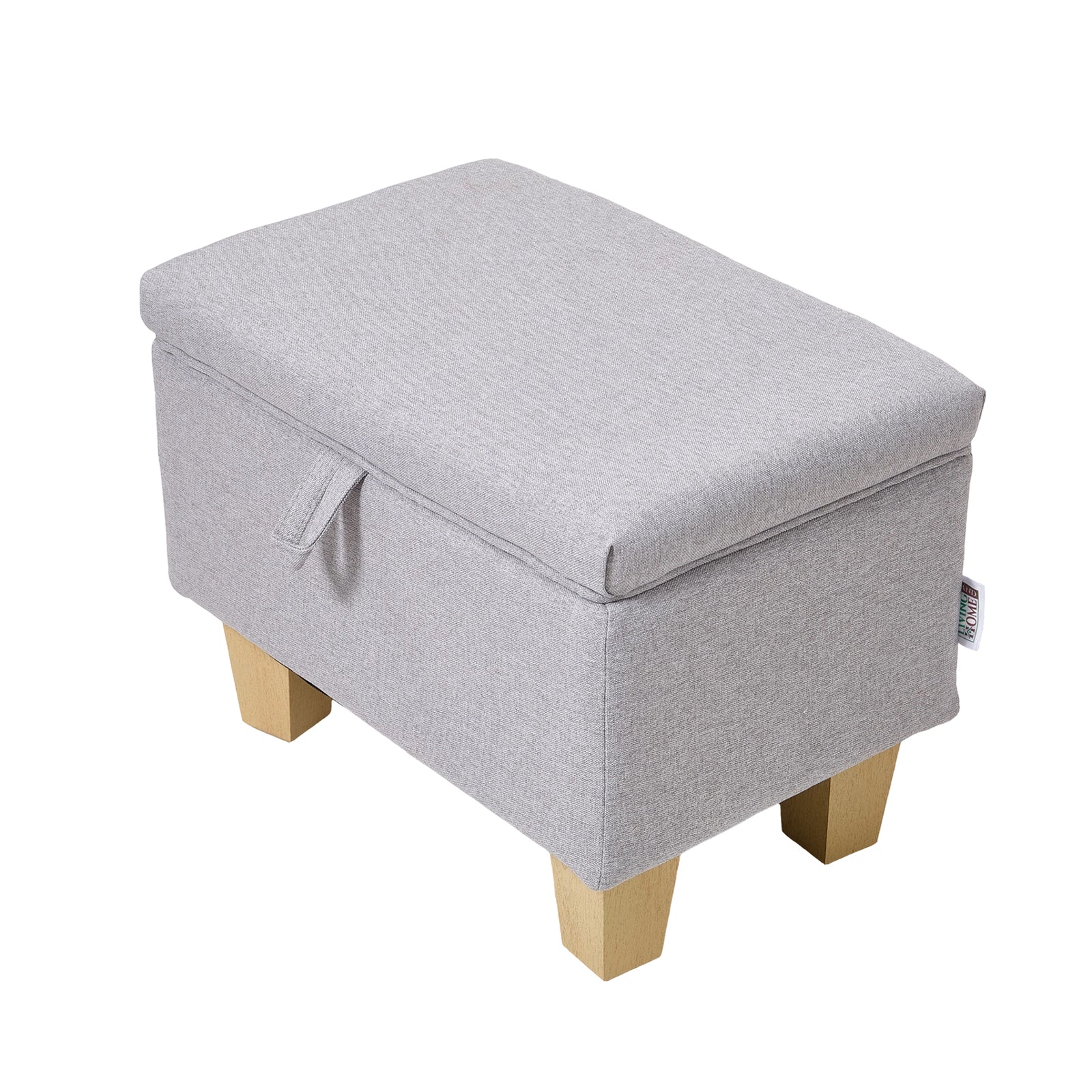 Breeins Linen Fabric Storage Ottoman