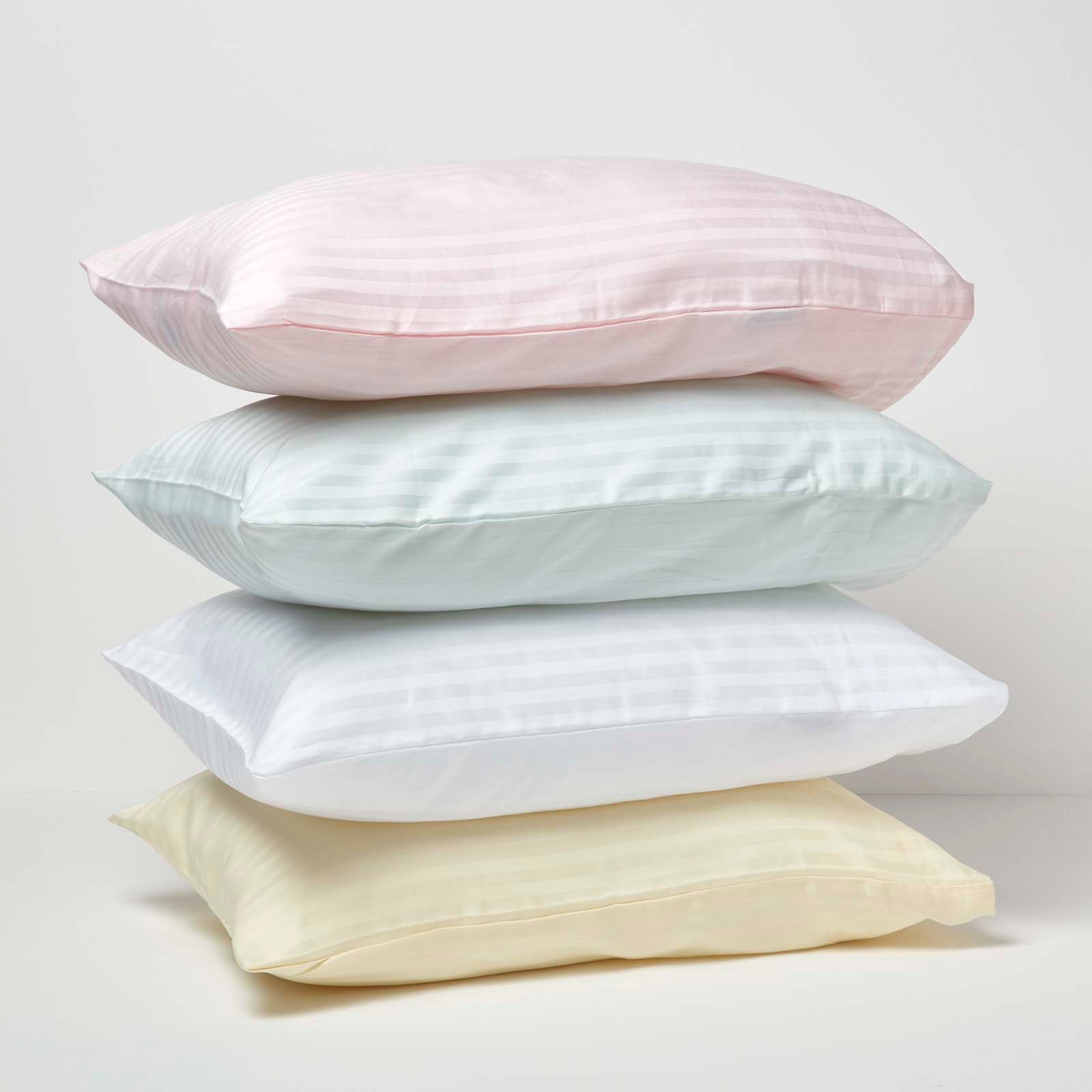 Cotton Stripe Kids Pillowcases 330 Thread Count, 2 Pack | 40 x 60cm | Blue