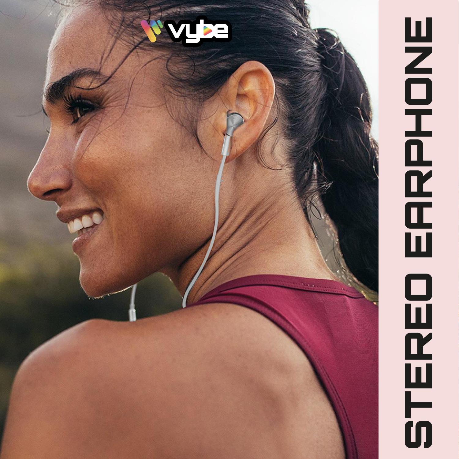 Bass Enhancement One-touch Remote, Stereo Earphones | Gray