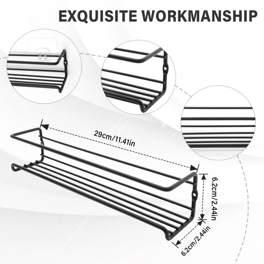 Set Of 4 Wall-mounted Spice Racks