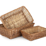 Tapered Split Willow Tray | Set-of-3 | Brown