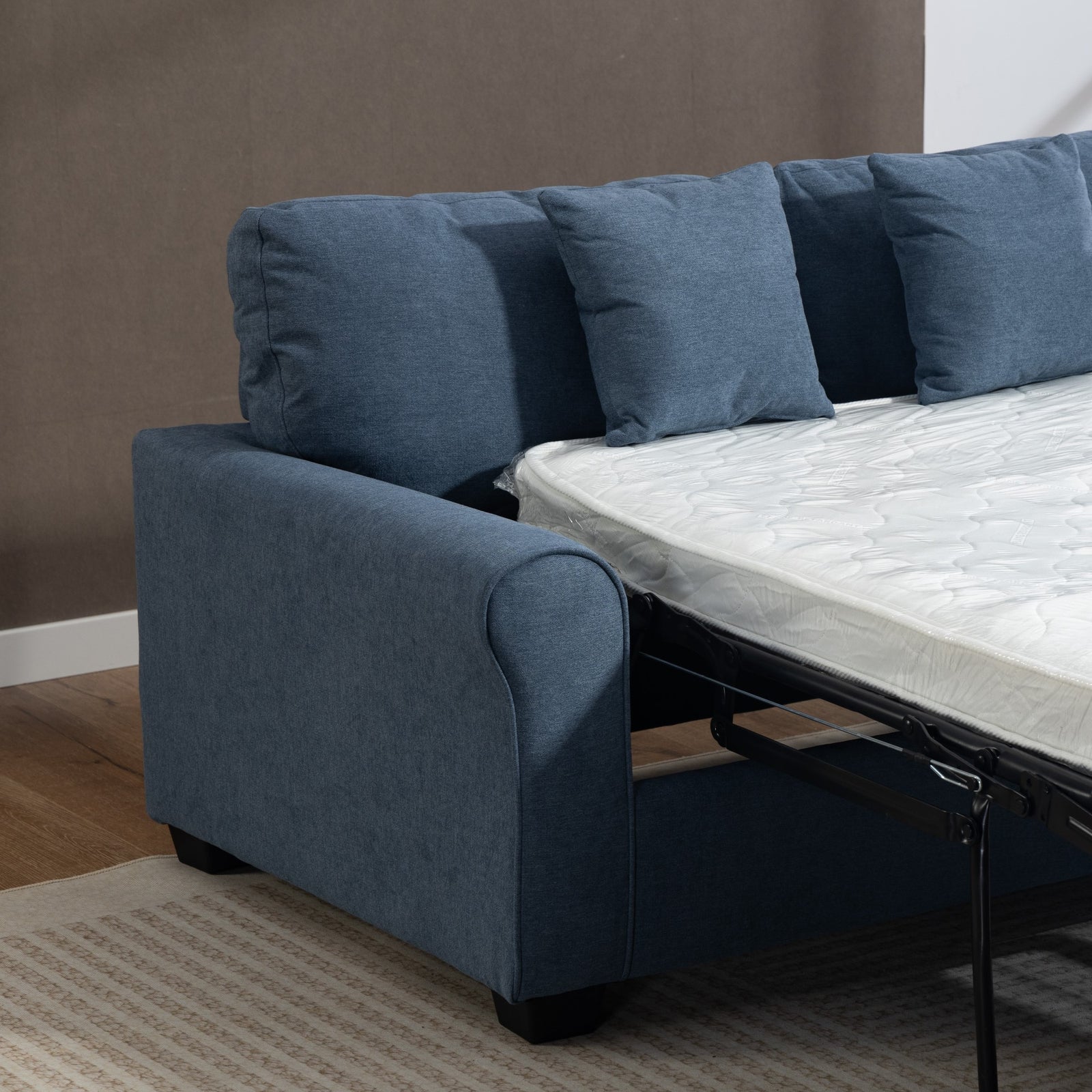 Lewiston Fabric Pull Out Sofabed | Light Blue