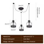 Bath Plus TB+ Vintage Black 3-light Ceiling Pendant