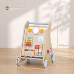 AIYAPLAY Wooden Baby Walker With Detachable Double-sided Activity Board