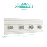 Livivo 4 Hook Wall Mounted Coat Rack With Hexagon Hooks
