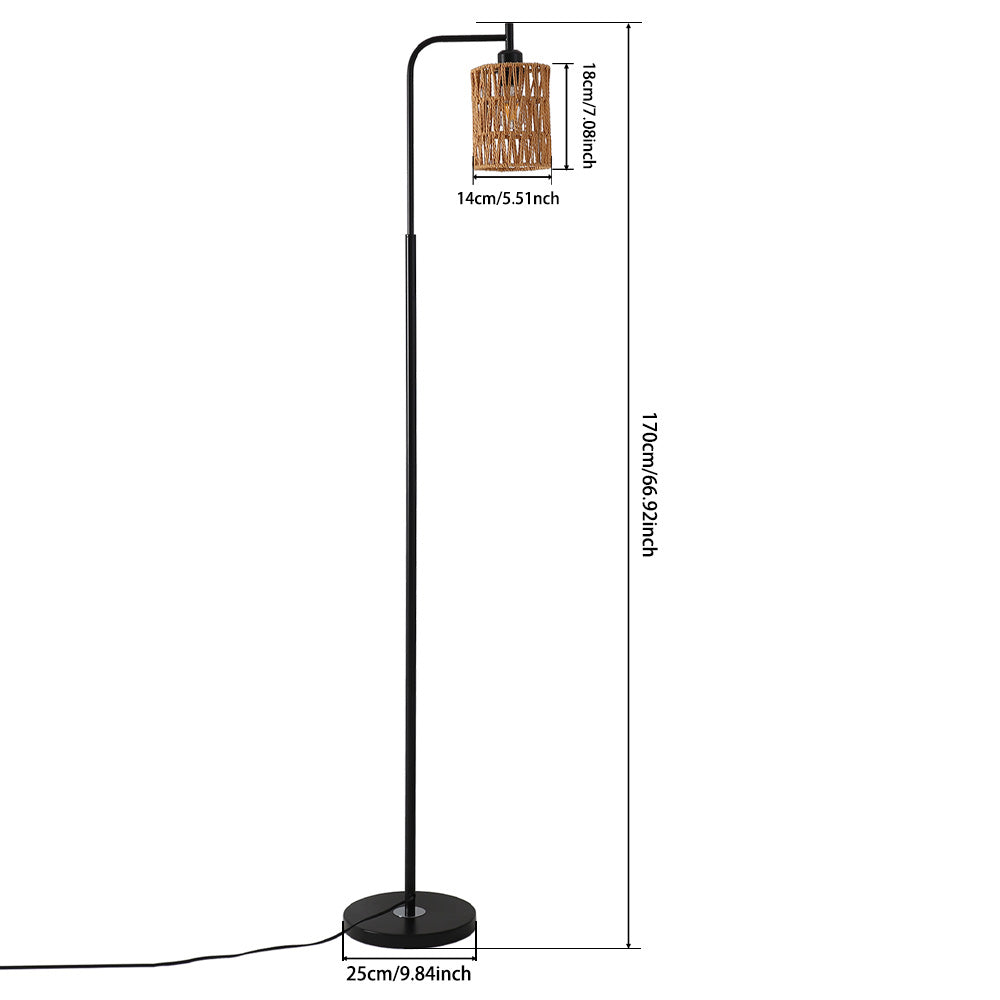 Breeins Modern Floor Lamp With Cylindrical Shade