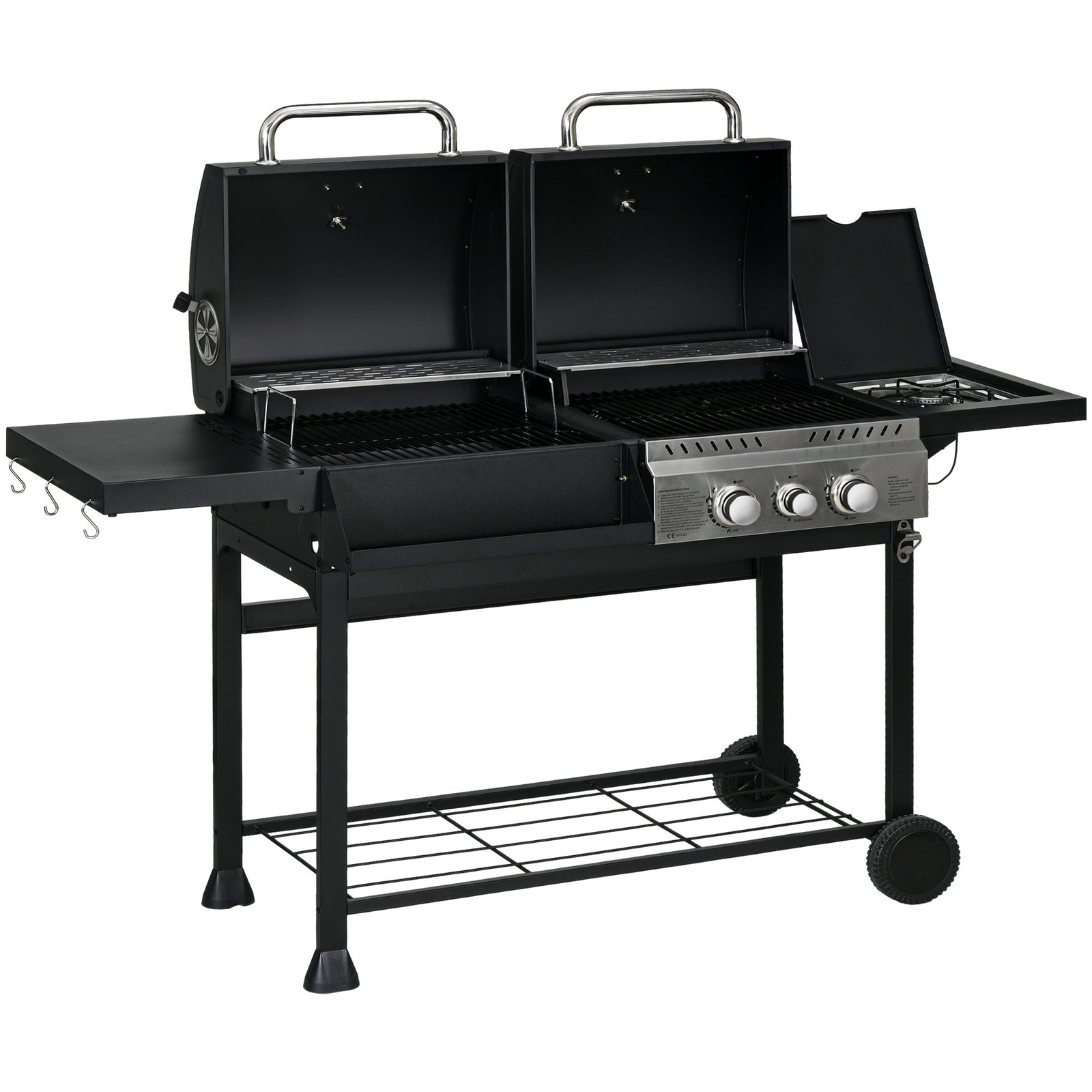 Dual Fuel Bbq, Charcoal & Gas Burners