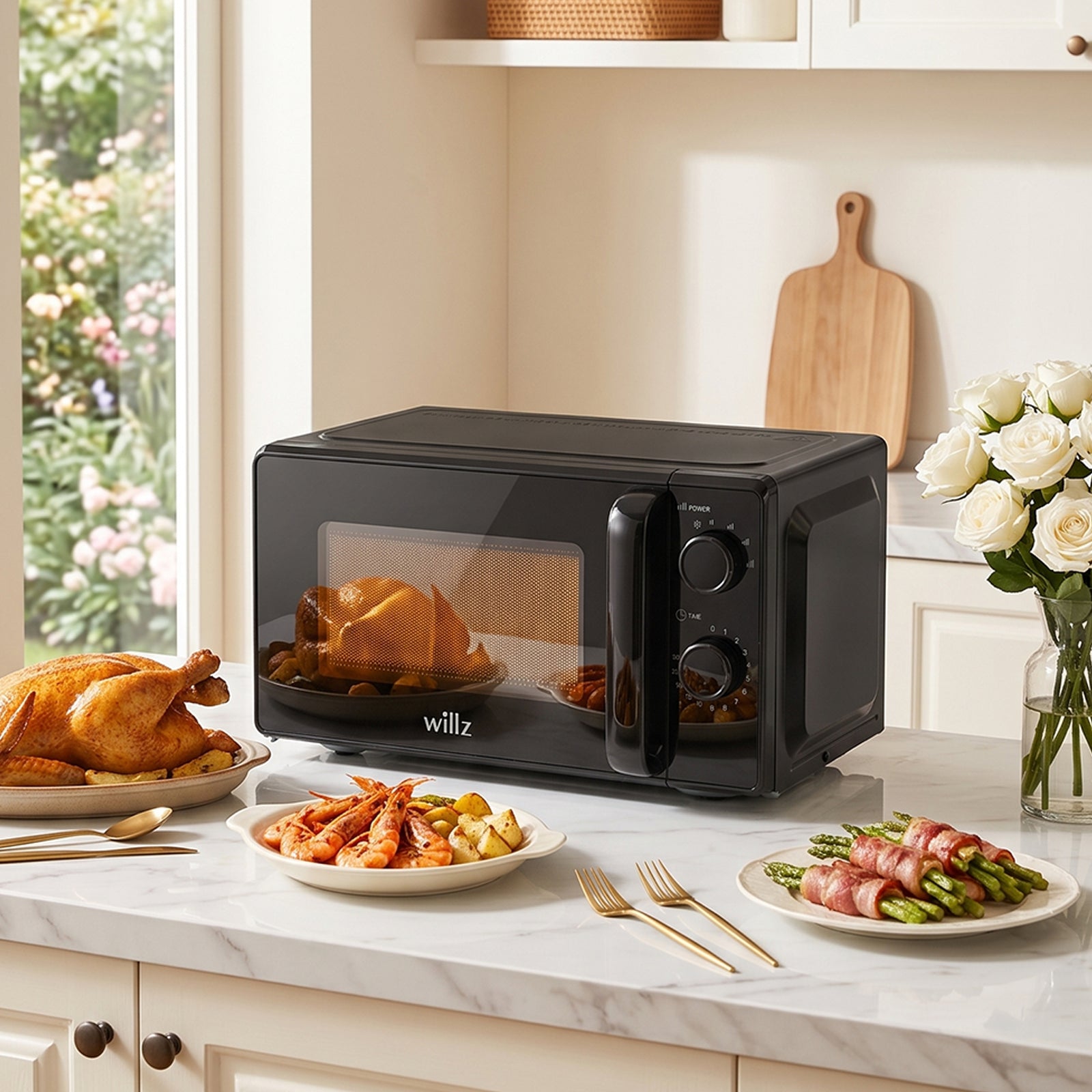 20l Manual Microwave Oven 700w With 6 Power Levels