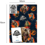 Jurassic World Gift Wrap, 4 Sheet 4 Tag, Bundle Official Product