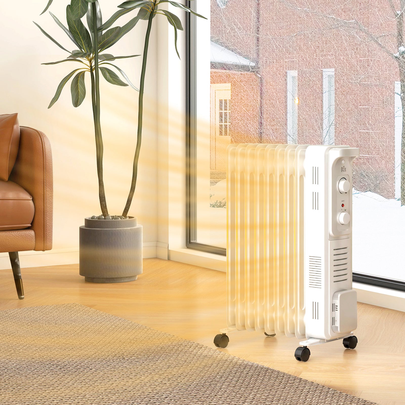 7/9/11fin Portable Oil Filled Heater Energy Efficient | Medium | White