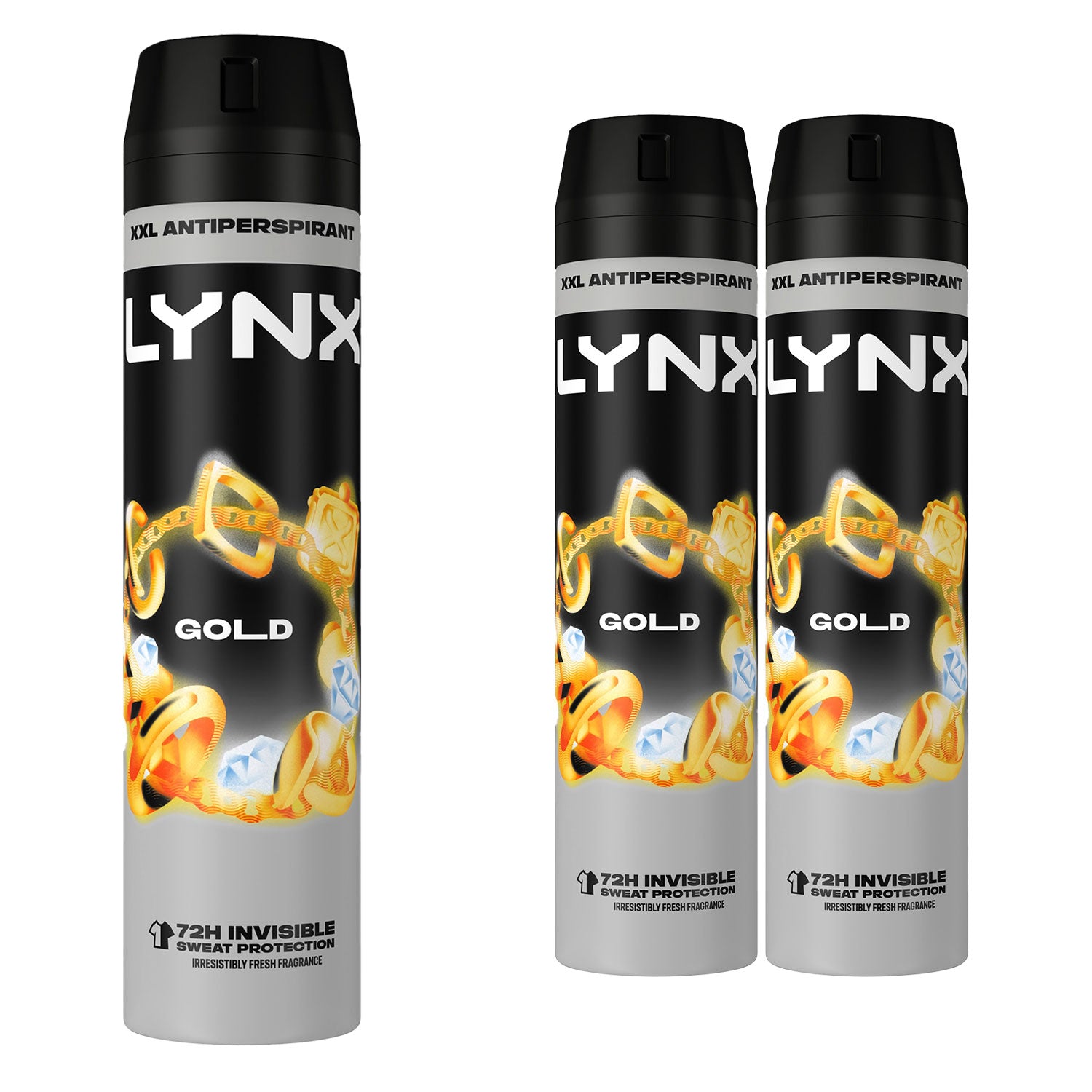 Xxl Gold 72h Sweat Protection Anti-perspirant Deodorant 3x 250ml