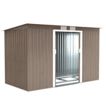 9ft X 4ft Metal Garden Shed With Foundation Kit, Ventilation