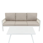 Aluminium 4 Piece Sofa Set | White