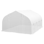 4x3m Polytunnel Greenhouse W/ Sidewalls & Door