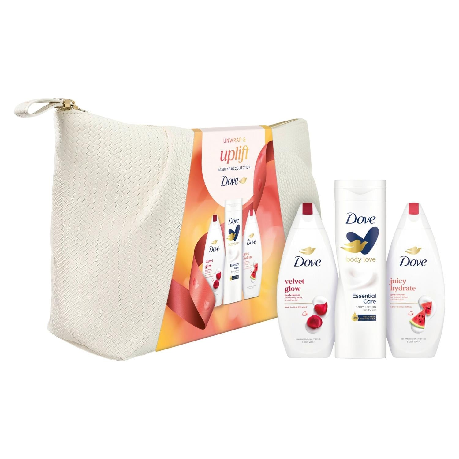 Uplift Beauty Bag Gift Set With Body Wash And Lotion, 3 Piece | Set of 1