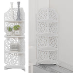 4-tier White Corner Plant Display Stand