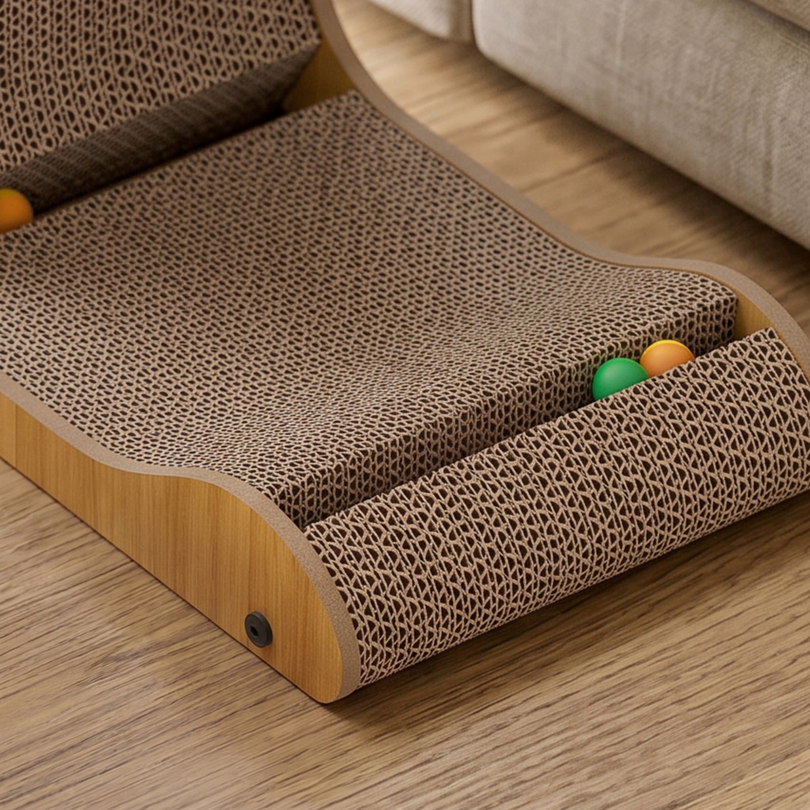 PawHut Cat Scratching Board Wall Mounted 57.5h Cm Brown