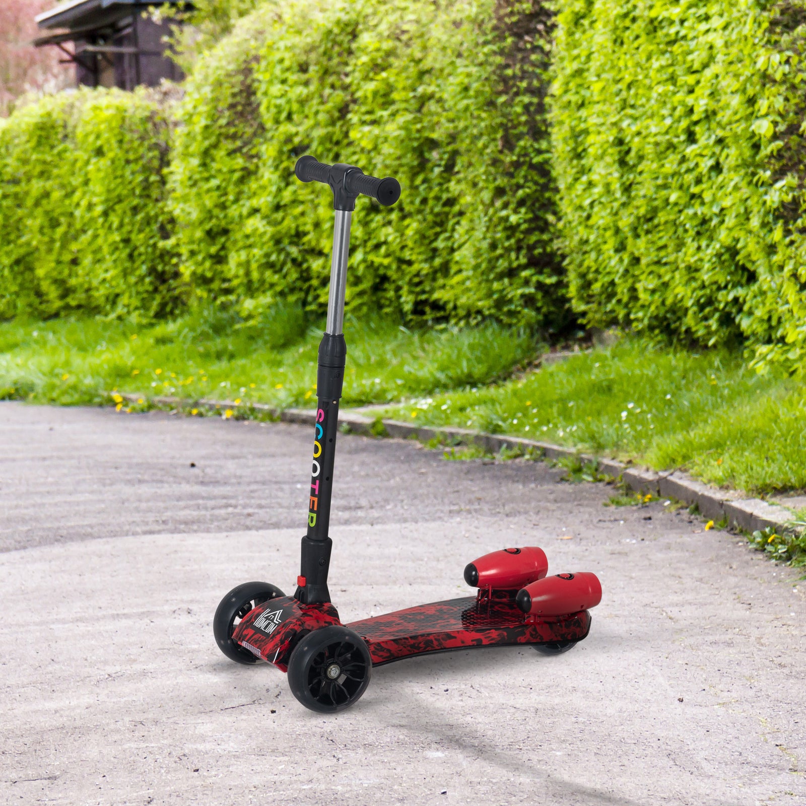 Child 3-wheel Scooter Light Music Water Spray Rechargeable 3-6 Yrs | Red