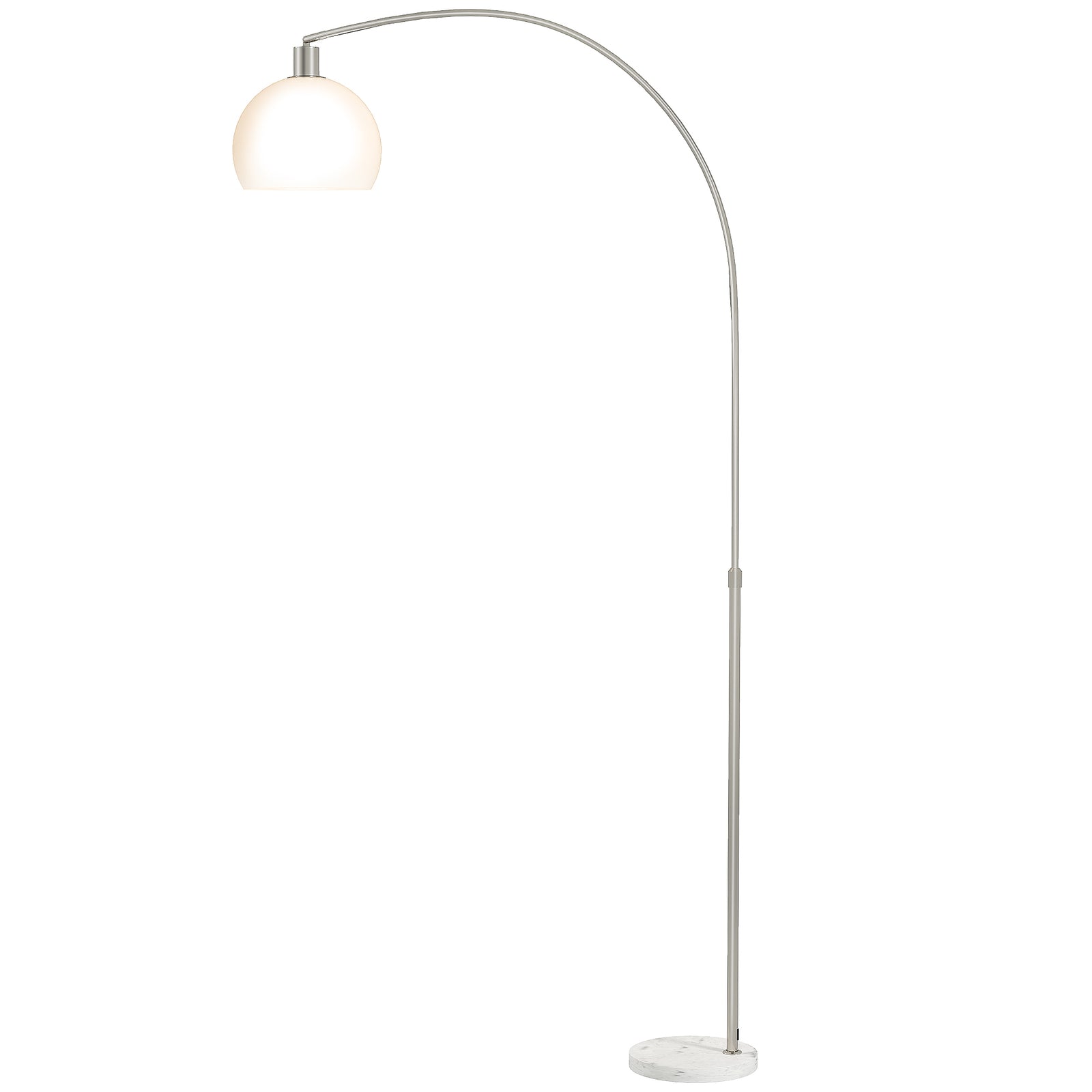 Modern Standing Lamp With Shade & Foot Switch | White