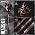 Dead Shot Darts - Steel Tip - 95% Tungsten | 21g | Bronze