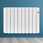 Electric Panel Heater Oil Filled Radiator Day Timer Wall Mounted Low Energy Retention Digital Thermostat Convector | 1500w | White