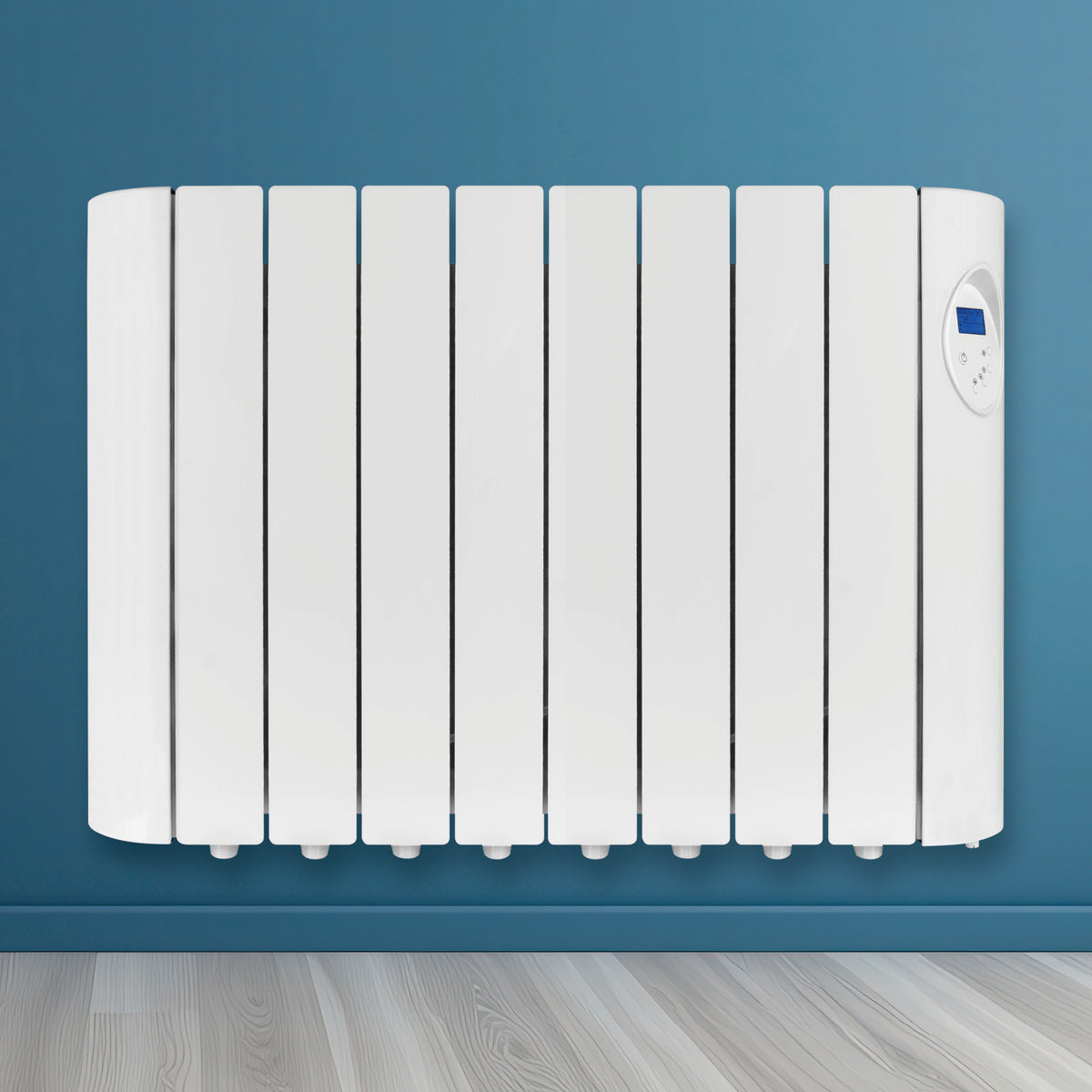 Electric Panel Heater Oil Filled Radiator Day Timer Wall Mounted Low Energy Retention Digital Thermostat Convector | 1500w | White