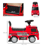 3-in-1 Ride On Car Kids Mercedes Truck Storage For 12 - 36 Months | Red