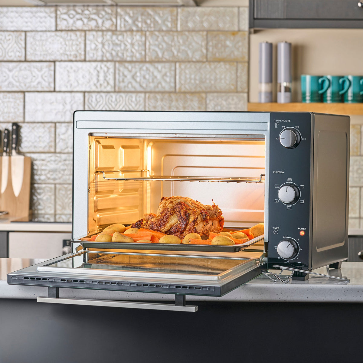 48l Mini Oven - Electric Countertop Cooker 1800w | 48l | Black