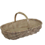 Wicker Shallow Antique Wash Lined Garden Trugs | Set of 3