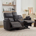 Hudson 2 Seat Rocker Recliner Sofa With Centre Console | Brown