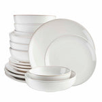Nordic Stoneware Dinner Set | 16 Piece | White
