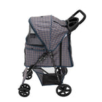 Pet Stroller With Rain Cover & Caddy Bag | Tartan