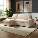 Coeburn Reversible Corner Sofabed With Storage | Cream